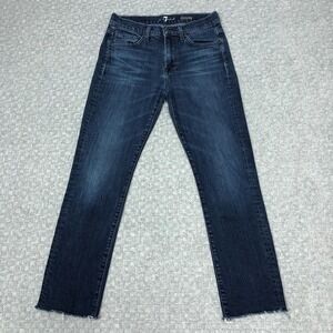 7 For All Mankind Slimmy Jeans Mens 29x28 Blue Wash Straight Denim Stretch